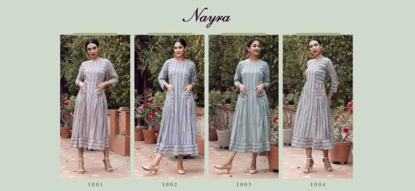 Nayra Parinika Fancy Ethnic Wear Designer Long Kurti Latest Collection
